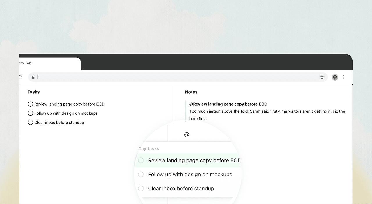 Add context to tasks in Slaet