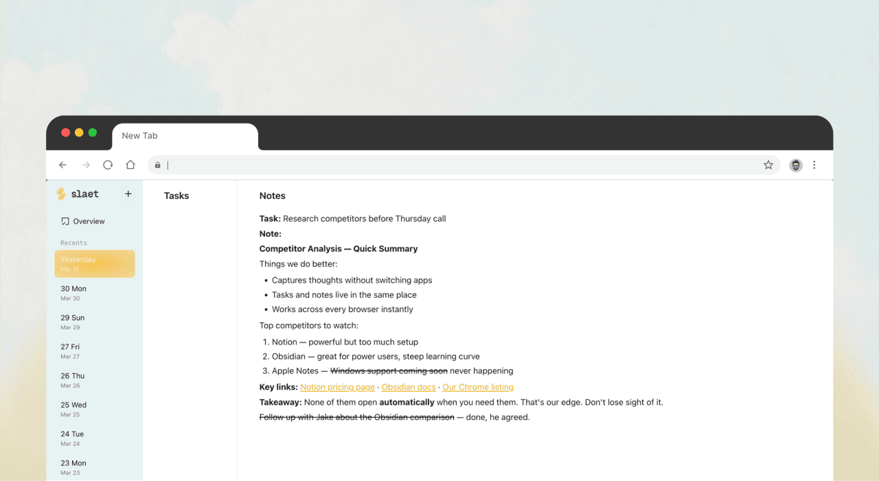 Clean paste from ChatGPT, Claude, or Notion